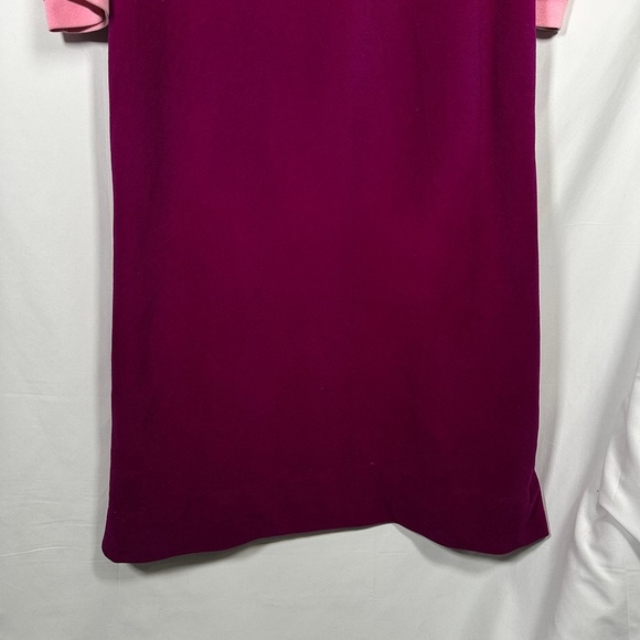 Vanity Fair vintage mod velour lounge dress colorblock zip front Large - Picture 6 of 11